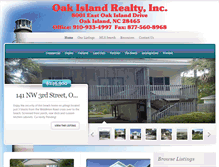 Tablet Screenshot of oakislandrealtyinc.com